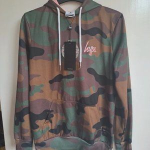 Just hype camo print hoodie size Small